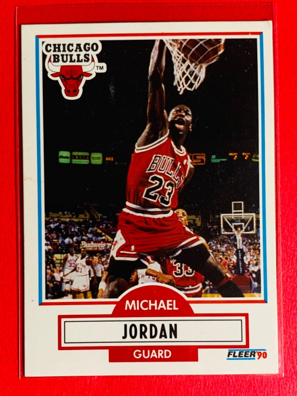 **ERROR** Michael Jordan 1990 Fleer Error - No Black Line surrounding biographic